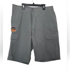Gray Stretch Cargo Shorts